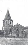              
    Vue de l'Eglise de Champniers, on peut voir devant le monument aux morts.           
